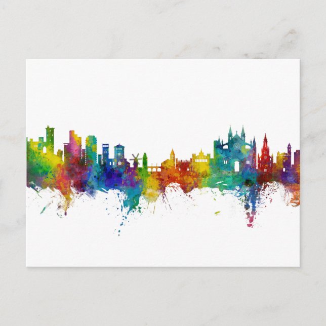 Palma von Mallorca Spain Skyline Postkarte (Vorderseite)