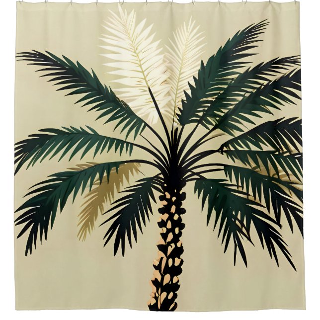 palmaciös duschvorhang (Vorderseite)