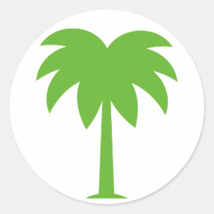 Palmbaum-Aufkleber Runder Aufkleber