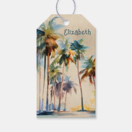Palmbaum-Insel-Brise Happy Birthday Geschenkanhäng Geschenkanhänger