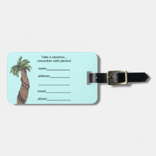 Palmbaum mit Filmrolle ummantelt um Gepäckträger Gepäckanhänger