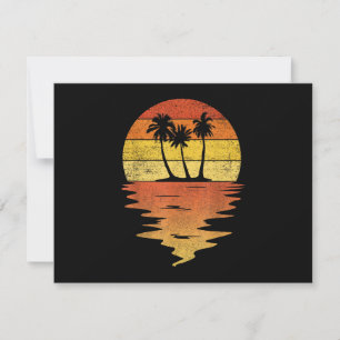 Palmbaum-Shirt Retro-Sonnenuntergang 70er Vintage- Save The Date