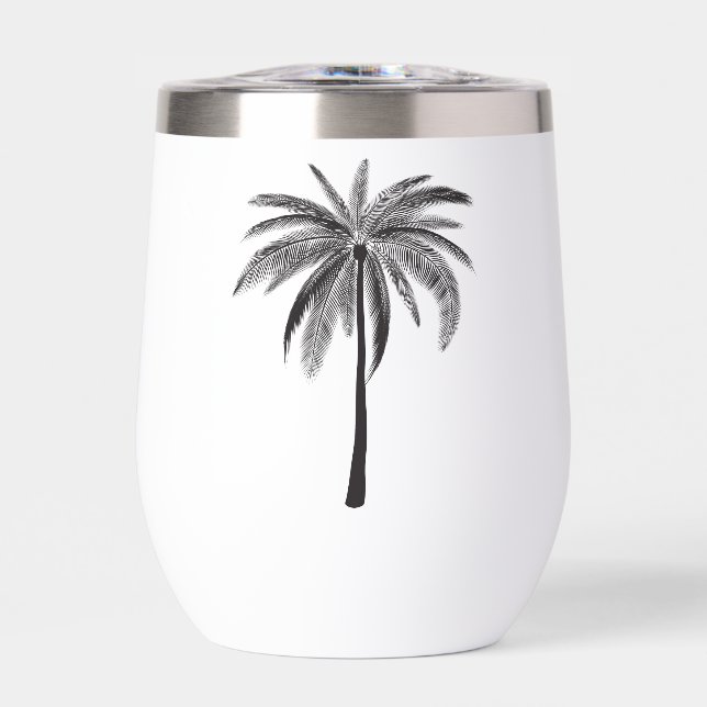 Palmbaum-Stammloser Weintumbler (Vorderseite)