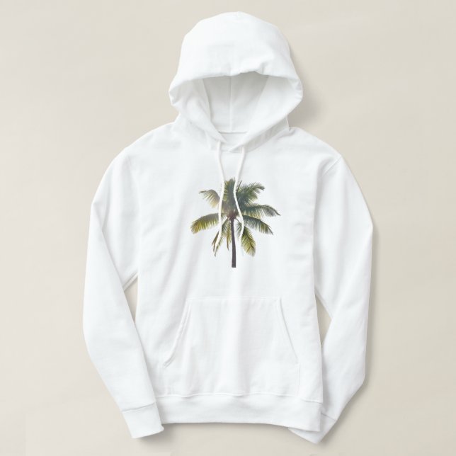 Palmbaum-T-Shirt Hoodie (Design vorne)