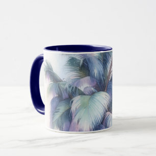 Palmbaumblätter Nahaufnahme Kunst Becher Tasse