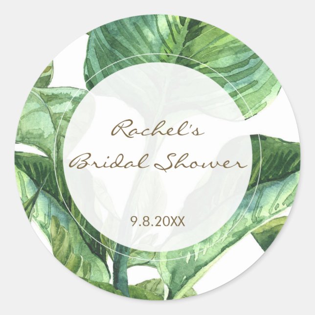 Palmbäume botanisches Brautparty Gutes Aufkleber (Vorderseite)