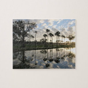 Palmbaume Reflektionspuzzle Puzzle