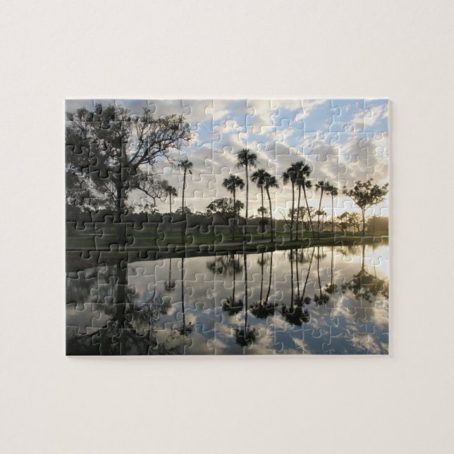 Palmbaume Reflektionspuzzle Puzzle (Horizontal)