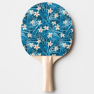 Palmblatt-Blau-Muster Tischtennis Schläger