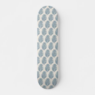 Palmblatt Blau und Creme Skateboard