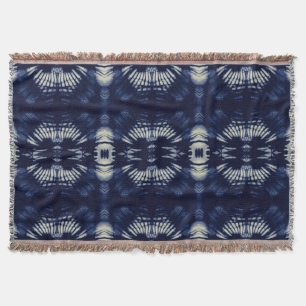 Palmblatt in Delft-Blau Symmetrische Botanik Decke
