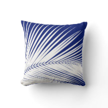 Palmblatt - Marineblau und -WEISS