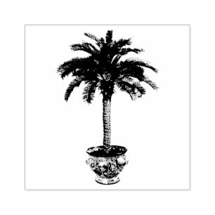 Palmblätterbaum Gummistempel