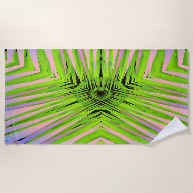 Palmblätterbild für Strandhandtuch (Vorderseite)