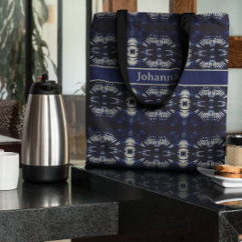 Palmblätterblättern in Delft Blue, benutzerdefinie