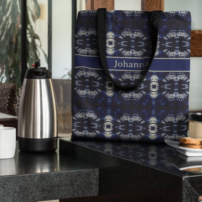 Palmblätterblättern in Delft Blue, benutzerdefinie (Von Creator hochgeladen)