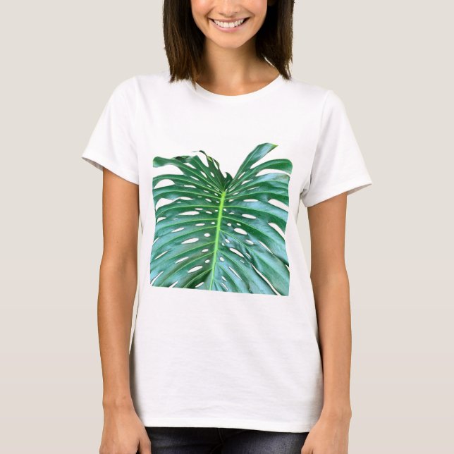 Palmblätterblättern, tropisches Blattwerk, Regenwa T-Shirt (Vorderseite)