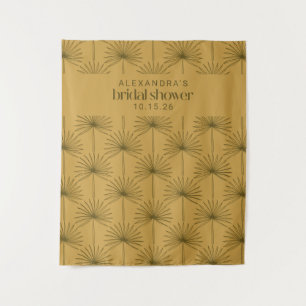 Palmblättriger Botanischer Senf-Brautparty Wandteppich