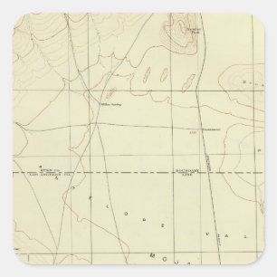 Palmdale Viereck, das San- Andreasriß zeigt Quadratischer Aufkleber