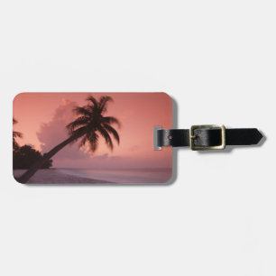 Palme auf dem Strand Gepäckanhänger