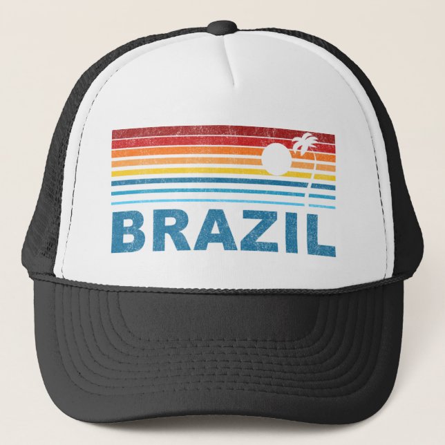 Palme Brasilien Truckerkappe (Vorderseite)