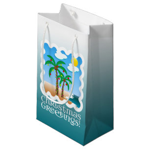 Palme-Feiertag beleuchtet Strand-Weihnachten Kleine Geschenktüte