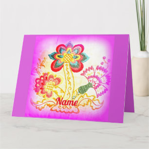 Palme im Hippie-Stil Thunder_Cove Karte