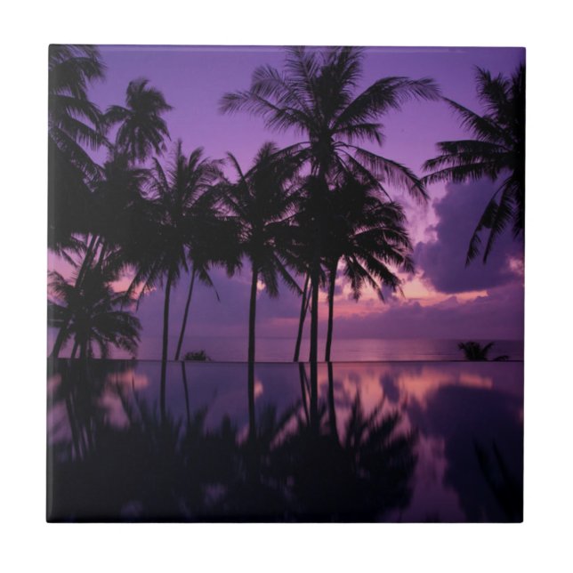 Palme-Reflexion Fliese (Vorderseite)