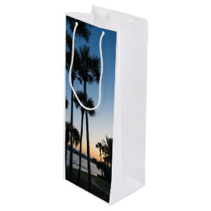 Palme Treppen Sonnenaufgang Destin Florida Weinbeu Geschenktüte Für Weinflaschen