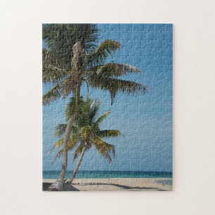 Palme und weißer Sandstrand Puzzle