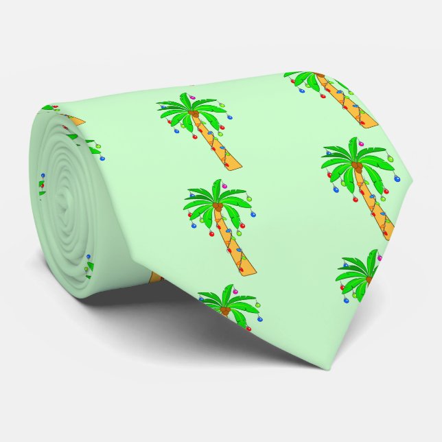 Palme verziert für Weihnachten Krawatte (Gerollt)