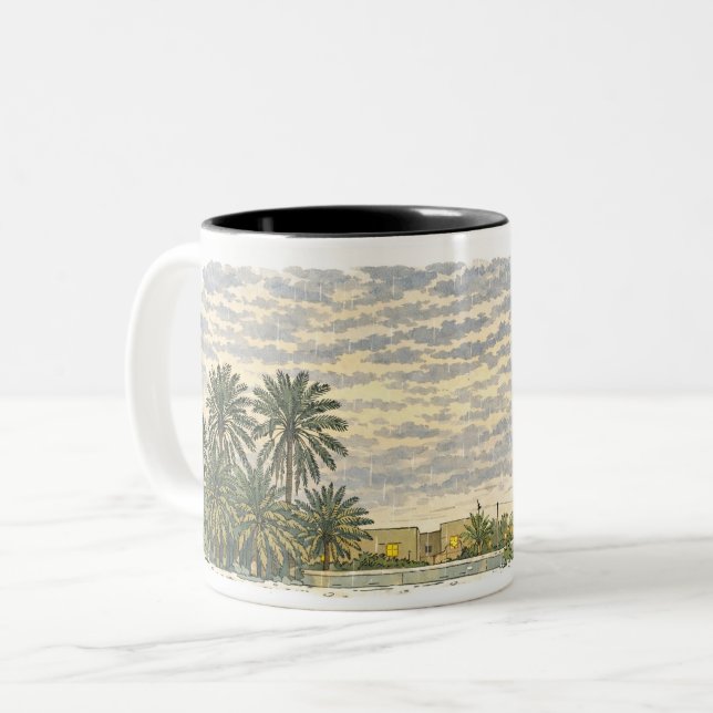 Palme Zweifarbige Tasse (Vorderseite Links)