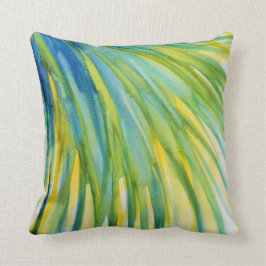 Palmeabstrakter Watercolor Kissen