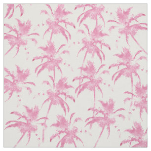 Palmemuster des rosa Aquarells modernes Stoff