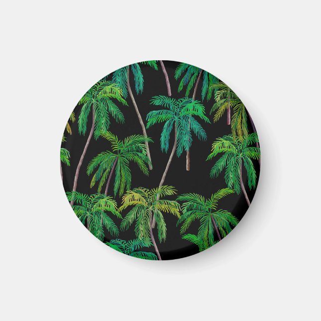 Palmen: Acrylsommer-Muster. Magnet (Vorne)