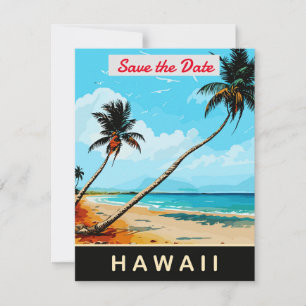 Palmen am Hawaii-Strand,  Save The Date