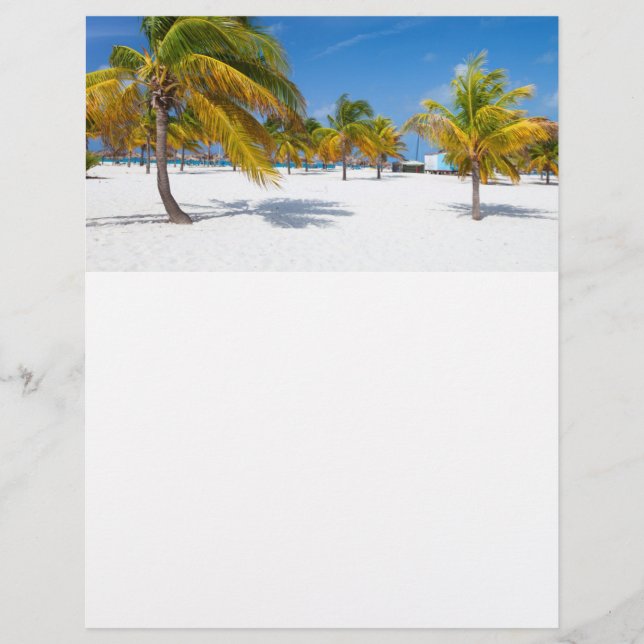 Palmen am Strand Flyer (Vorne)