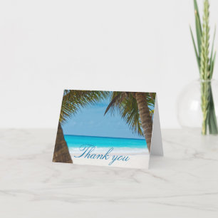 Palmen am Strand Hochzeit Dankeskarten Dankeskarte