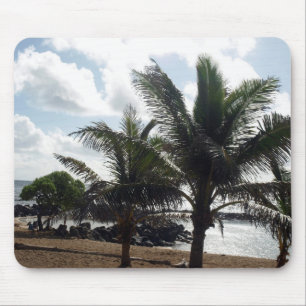 Palmen am Strand-Mauspad Mousepad