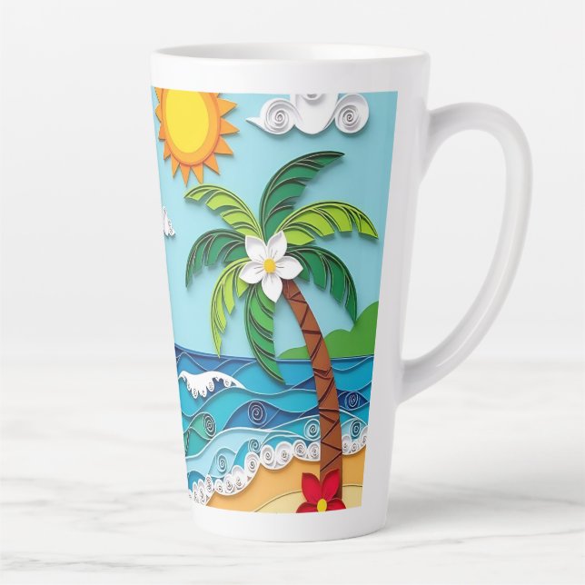 Palmen am Strand  Milchtasse (Rechts)