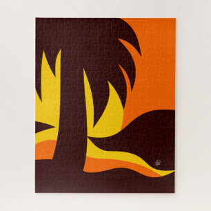 Palmen am Strand mit sonniger Landschaft Puzzle