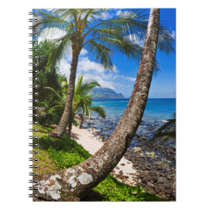 Palmen am Strand von Hideaways Notizblock
