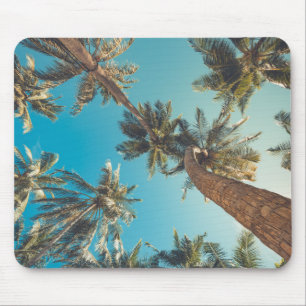 Palmen am tropischen Strand Vintag Mousepad