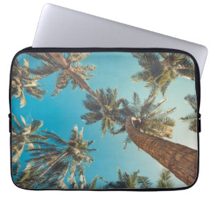 Palmen am tropischen Strand Vintage Laptopschutzhülle