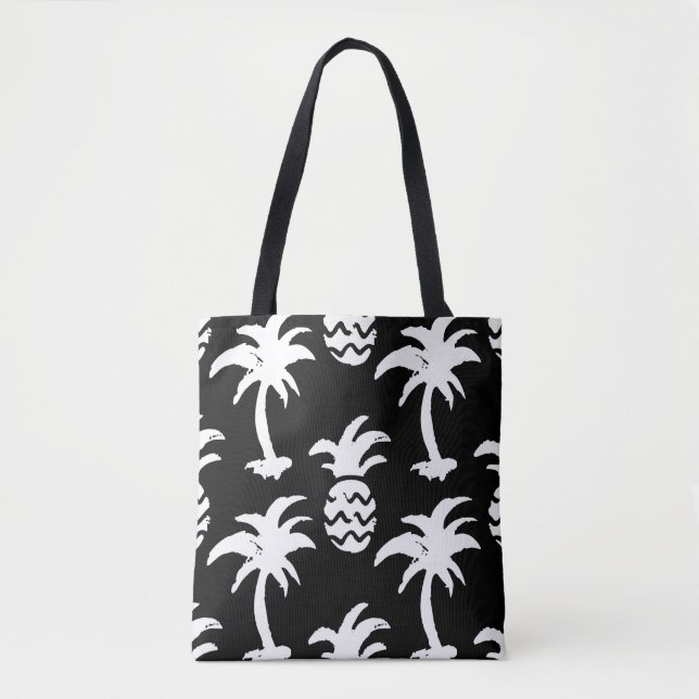 Palmen, Ananas, monochrome Muster. (Vorderseite)