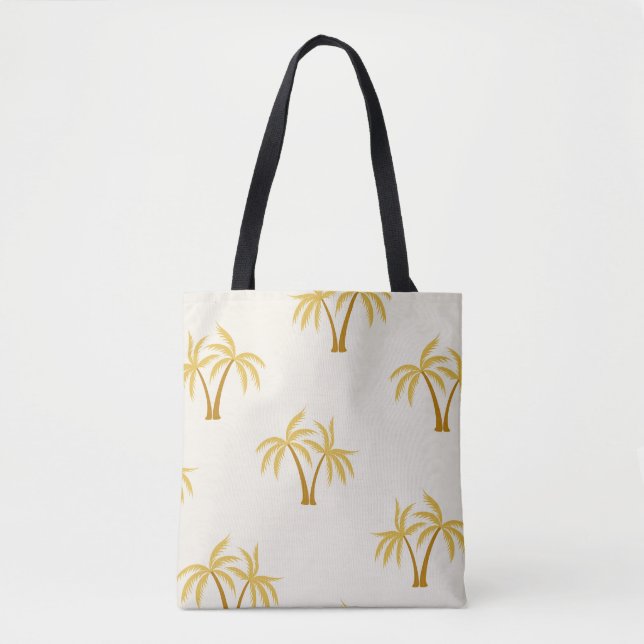 Palmen aus Gold: Tropisches Textil. (Vorderseite)