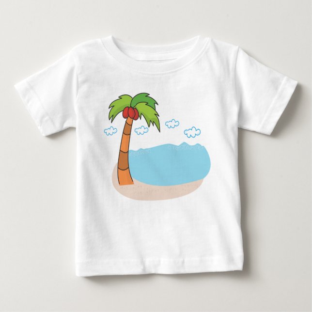 Palmen Baby T-shirt (Vorderseite)
