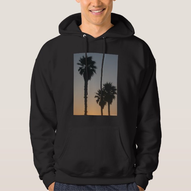 Palmen bei Sonnenuntergang Hoodie (Vorderseite)