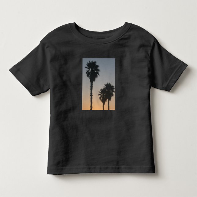 Palmen bei Sonnenuntergang Kleinkind T-shirt (Vorderseite)