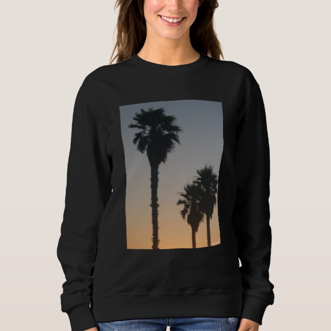 Palmen bei Sonnenuntergang Sweatshirt (Vorderseite)